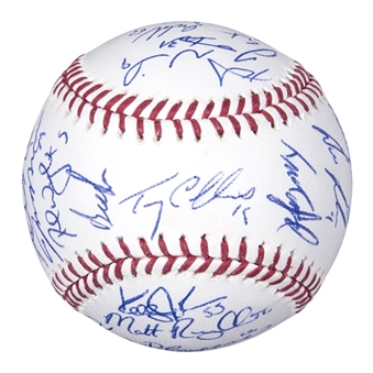 2015 National League Champion New York Mets Team Signed World Series Baseball with 24 Signatures Including Wright (PSA/DNA)